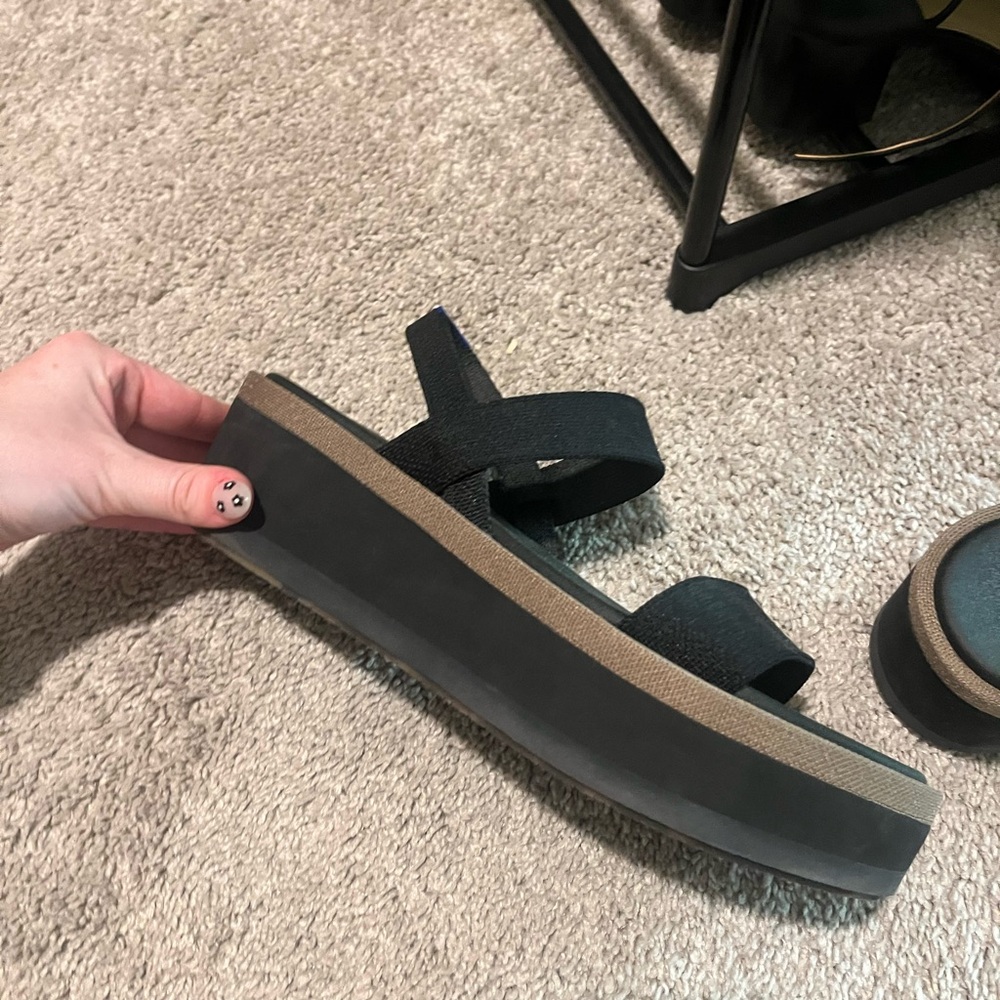 Rothy’s Black Platform Sandals - image 3